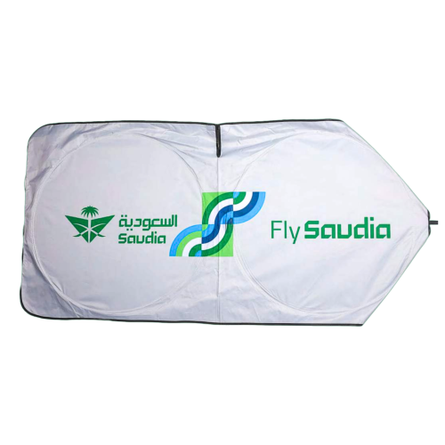 شماسية سيارة " الخطوط السعودية " - رمادي فاتح