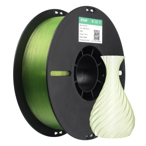 eSUN PLA Clear (Translucent Green) 3D Filament 1.7...