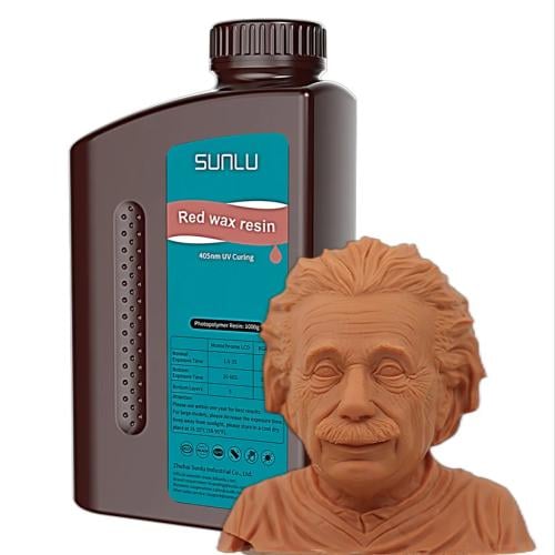 Sunlu Red Wax Resin For LCD 3D Printers, 1kg