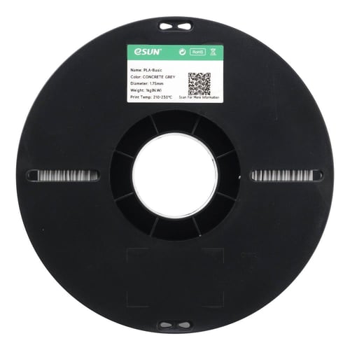 eSUN PLA Basic (Concrete Grey) 3D Filament 1.75Ø,...