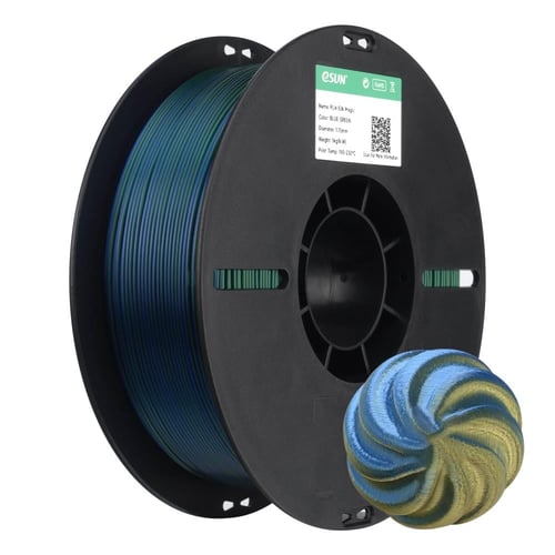 eSUN eSilk-PLA Magic (Blue&Green) 3D Filament 1.75...