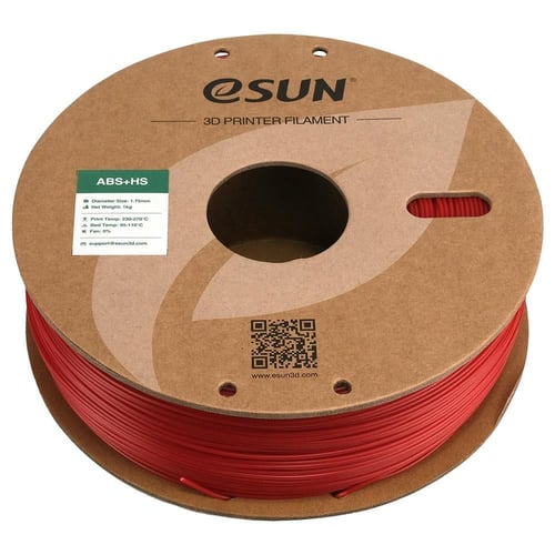 eSUN ABS+ HS (Fire Engine Red) 3D Filament 1.75Ø,...