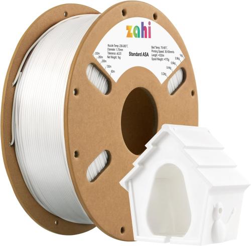 Zahi ASA (White) 3D Filament 1.75Ø, 1kg
