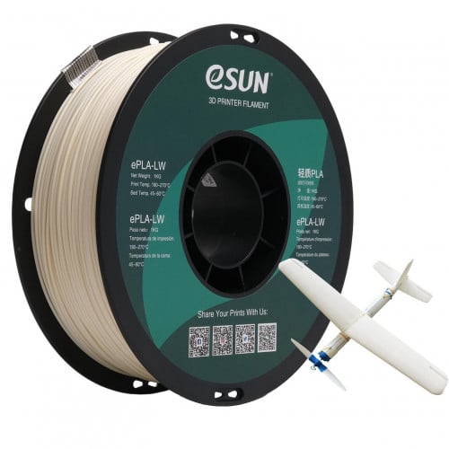 eSUN PLA-LW (White) 3D Filament 1.75Ø, 1kg
