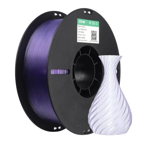 eSUN PLA Clear (Translucent Light Purple) 3D Filam...