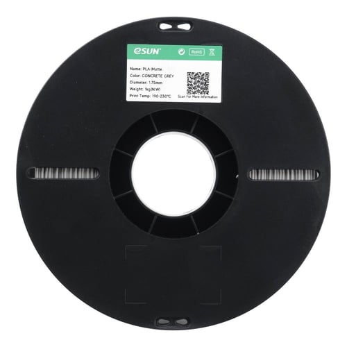 eSUN ePLA-Matte (Concrete Grey) 3D Filament 1.75Ø,...
