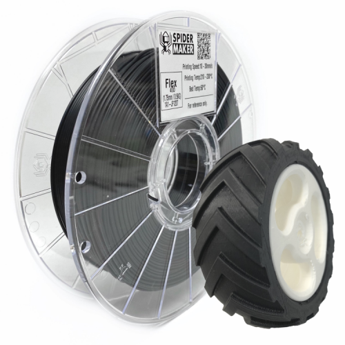 SpiderMaker Matte Flexible TPE (Coal Black) - 3D P...