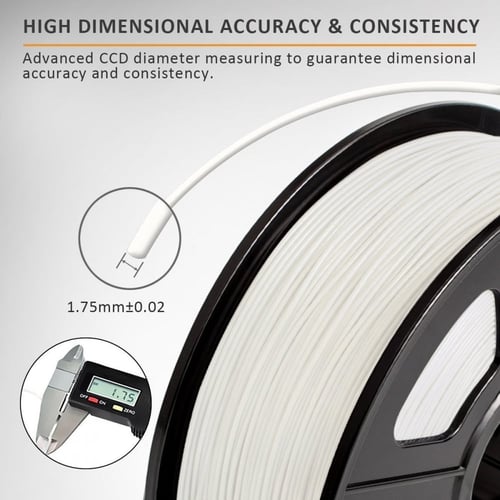 SUNLU PLA (White) 3D Printing Filament 1.75Ø, 1kg