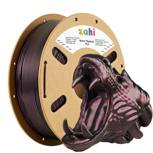 Zahi Burnt titanium PLA (Red) 3D Filament 1.75Ø, 1...
