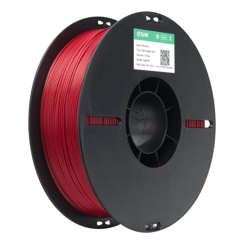 eSUN PLA Basic (Fire Engine Red) 3D Filament 1.75Ø...