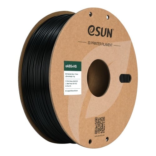 eSUN ABS+ HS (Black) 3D Filament 1.75Ø, 1kg