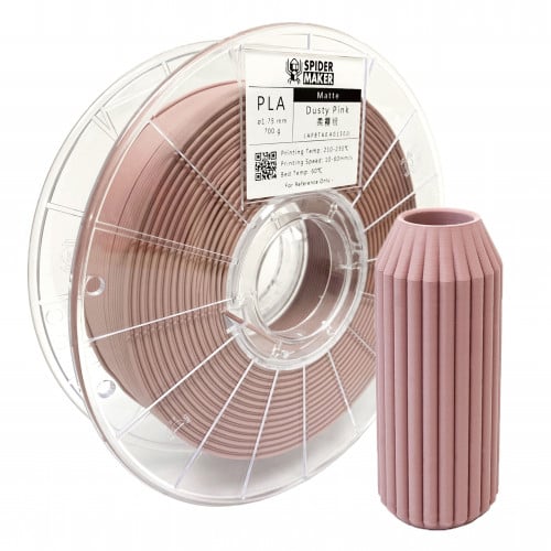 SpiderMaker Matte PLA (Dusty Pink) 3D Filament 1.7...