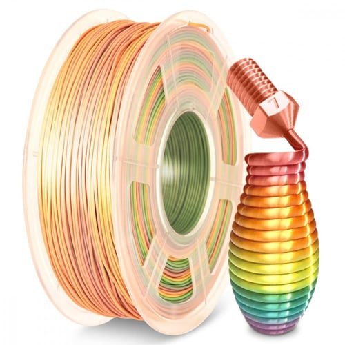 SUNLU Silk PLA+ (Rainbow) 3D Printing Filament 1.7...