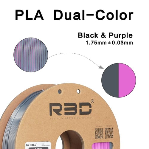 R3D Magic PLA (Black-Purple) 3D Printing Filament...