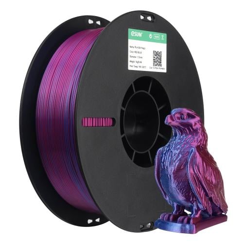 eSUN eSilk-PLA Magic (Red&Blue) 3D Filament 1.75Ø,...