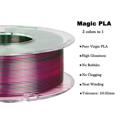 R3D Magic PLA (Rose red-Green) 3D Printing Filamen...