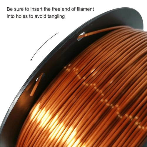 Hello3D PLA Silk-Like (Copper) 3D Filament 1.75Ø,...