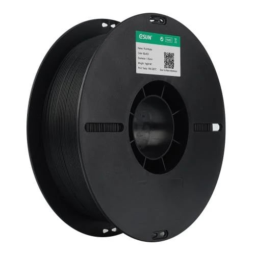 eSUN ePLA-Matte (Deep Black) 3D Filament 1.75Ø, 1k...