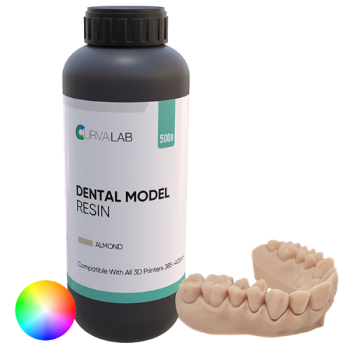 CurvaLab DENTAL MODEL Resin For LCD 3D Printers, 0.5kg (2 colors)