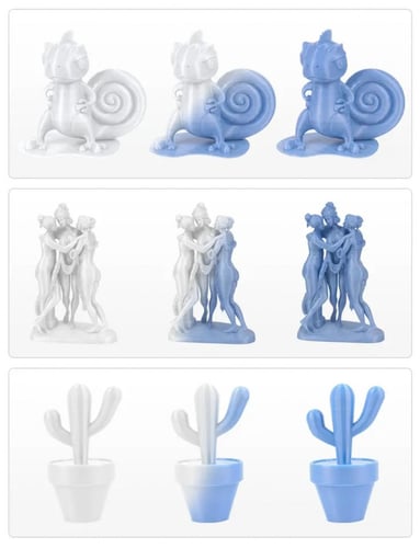 iSanmate PLA color change by Temp. (Blue to White)...