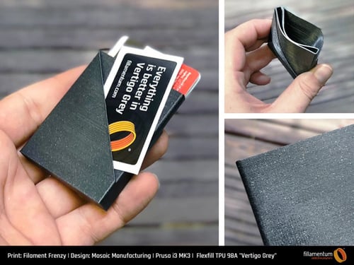 Fillamentum Flexfill TPU 98A (Vertigo Grey) 3D Pri...