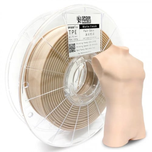 SpiderMaker Matte Flexible TPE (Fair Skin) - 3D Pr...