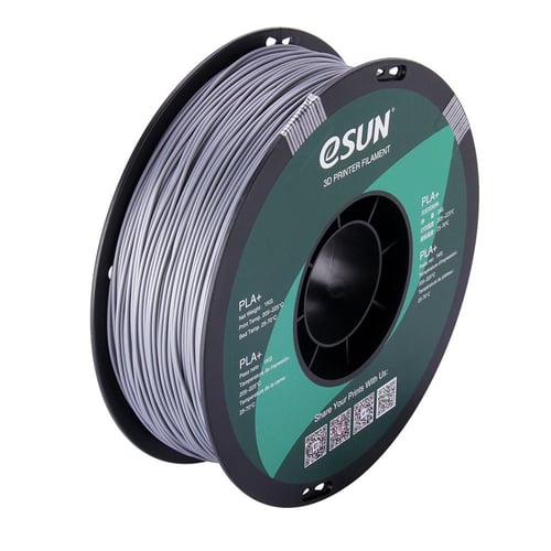 eSUN PLA+ (Silver) 3D Filament 1.75Ø, 1kg