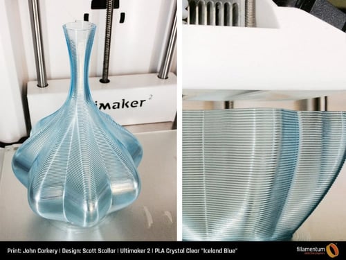 Fillamentum Crystal Clear (Iceland Blue) 3D Printi...