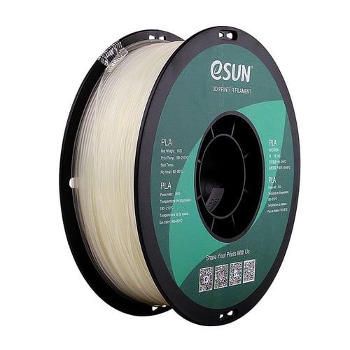 eSUN PLA (Natural) 3D Filament 1.75Ø, 1kg, Natural