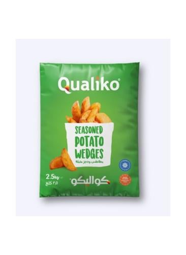 بطاطس ودجز متبلة Potato Wedges Qualiko -2.5kg