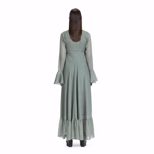 Maison Ein Shimmer Chiffon Lined Maxi Dress