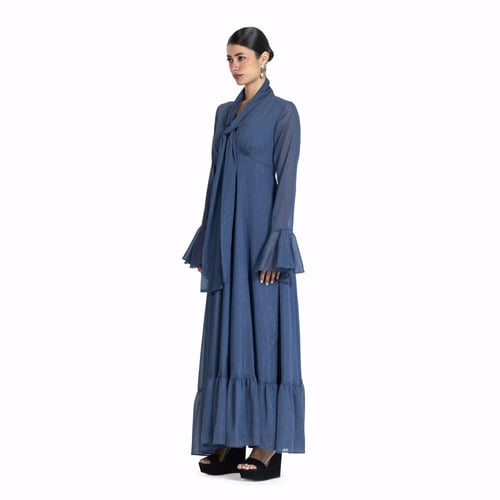 Maison Ein Shimmer Chiffon Lined Maxi Dress