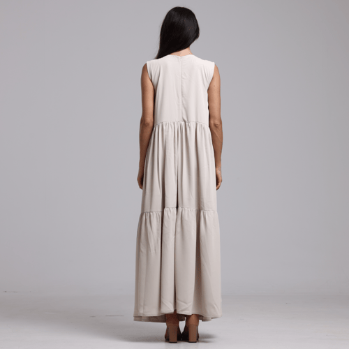 Soft Tiered Flow - BEIGE