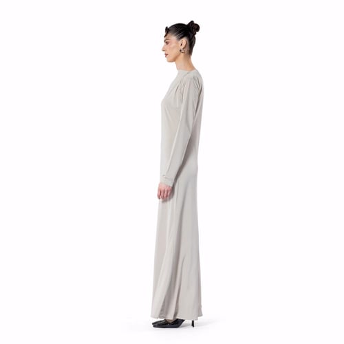 Soft Shoulder Pleats – BEIGE