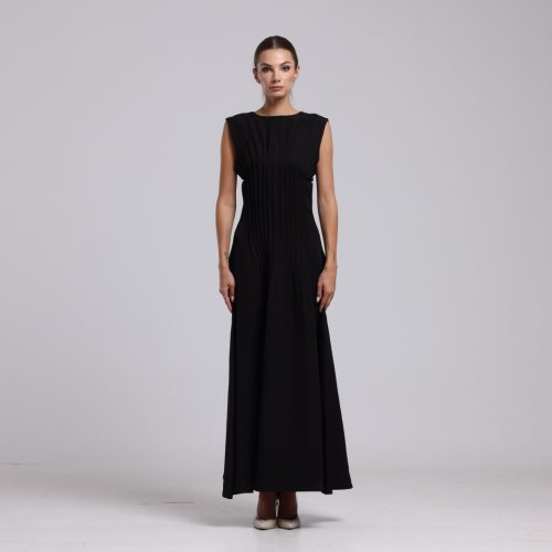 Sculpted Pleats - BLACK