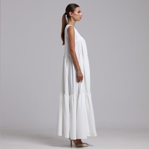 Soft Tiered Flow - WHITE