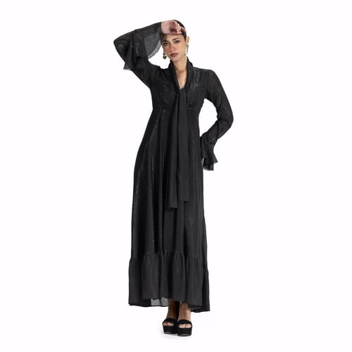 Maison Ein Shimmer Chiffon Lined Maxi Dress