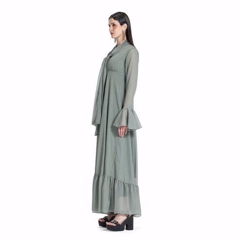 Maison Ein Shimmer Chiffon Lined Maxi Dress