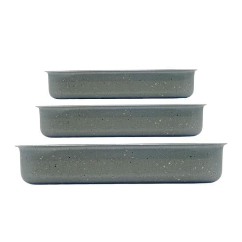 صواني جرانيت مستطيل 3 قطع