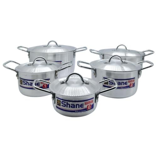 طقم قدور ألمنيوم باكستاني 10 قطع من 16سم الى 26 سم