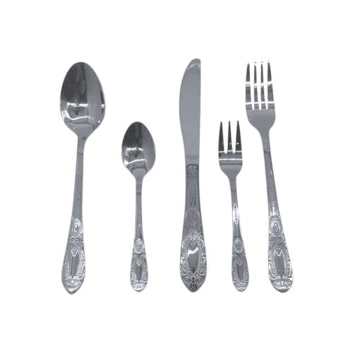 شنطة ملاعق فضي 60 قطعة