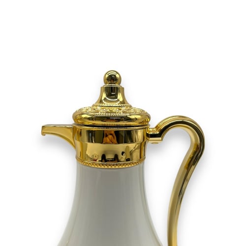 طقم ترامس الجود شاي وقهوة ابيض ذهبي