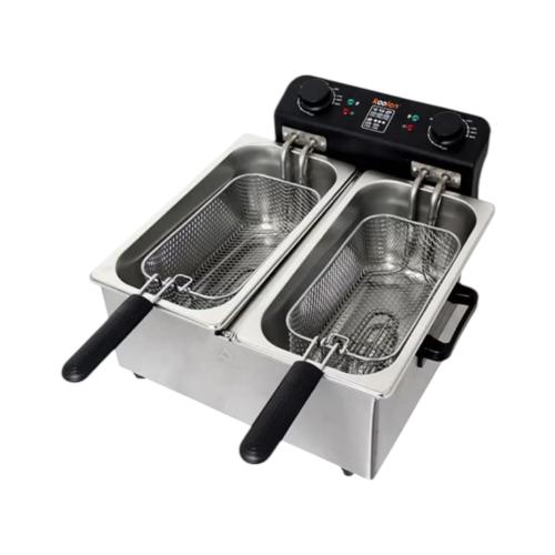 قلاية زيت كهربائية بحوضين 6 لتر 2800 واط