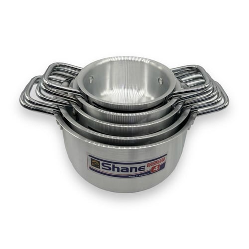 طقم قدور ألمنيوم باكستاني 10 قطع من 16سم الى 26 سم