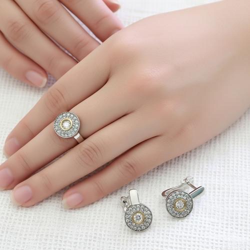 نصف طقم فضة انيق بزركون