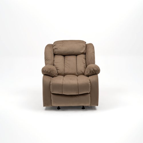 كرسي استرخاء هزاز بيج I قماش قطيفة