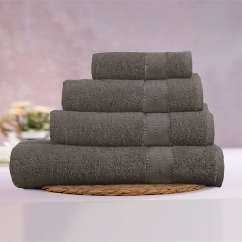 منشفة قطن 100% I مقاسات متعددة I رمادي غامق