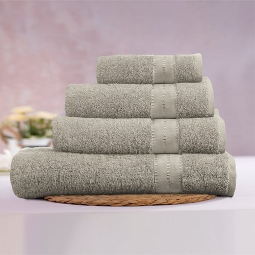 منشفة قطن 100% I مقاسات متعددة I رمادي