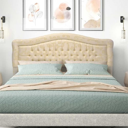 ظهر سرير | مطرز Q3 قماش بوليستر فاخر