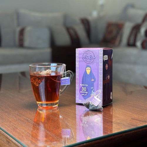 أكياس شاهي رمضاء الهرمية الفاخرة (شاهي أسود-(OP1-(...